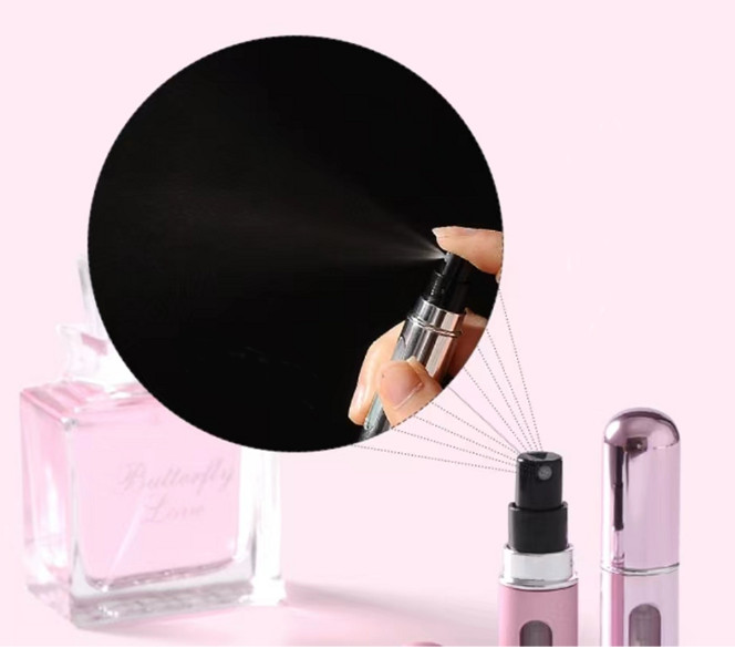 5PCS Refillable Travel Portable Perfume Atomizer Bottle Spray Pump Case 5ML/8ML