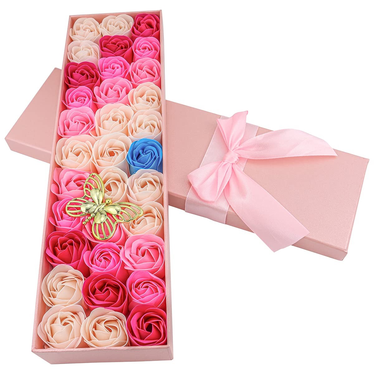 33 PCS Floral Scented Bath Soap Rose Flower Petals, Plant Essential Oil Rose …