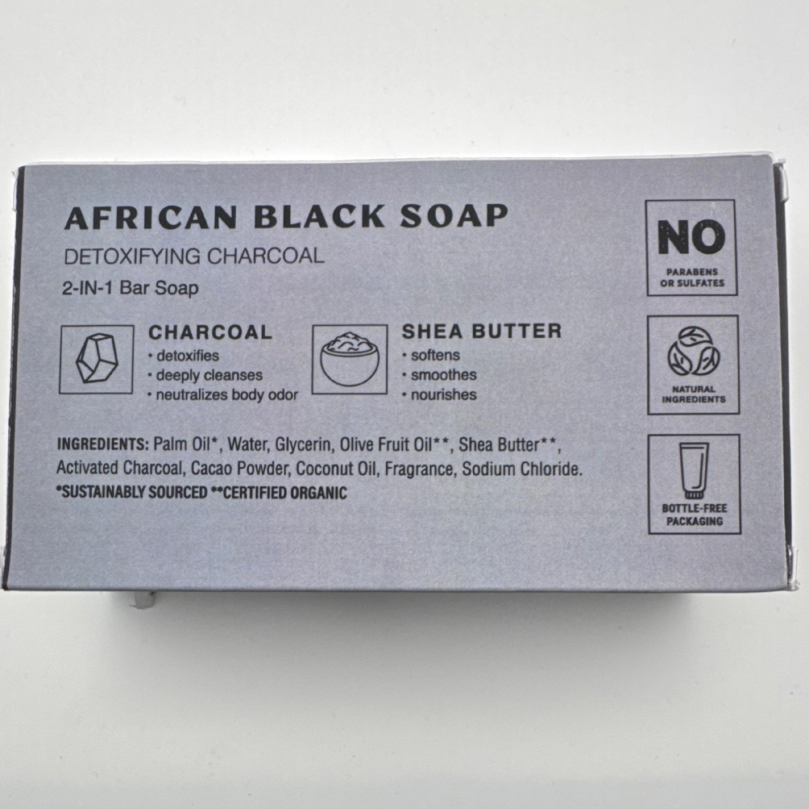 OC Grooming Co. African Black Soap Charcoal Detoxifying Body & Hair Bar 10 oz