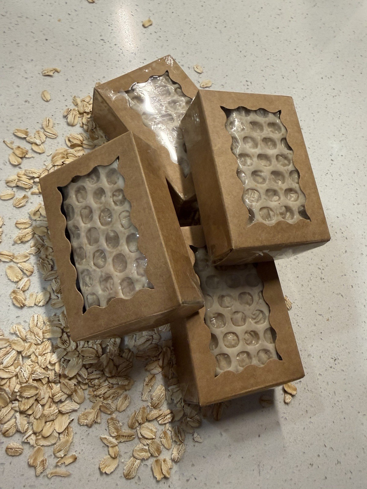 Goat Milk Soap Honey & Oat Bar 4.2 Oz Warm Vanilla Scent Moisturizing Handmade