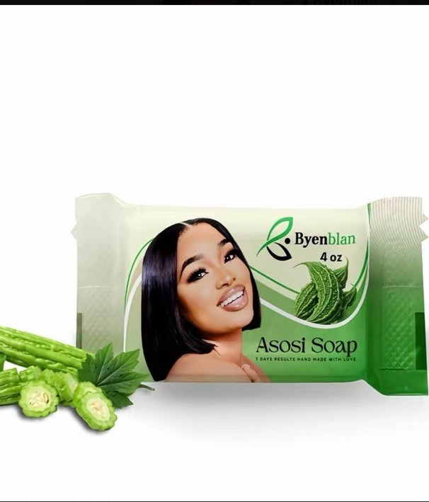 Byenblan Asosi Soap Bar Hand Made Green 4 oz Body Face Unisex