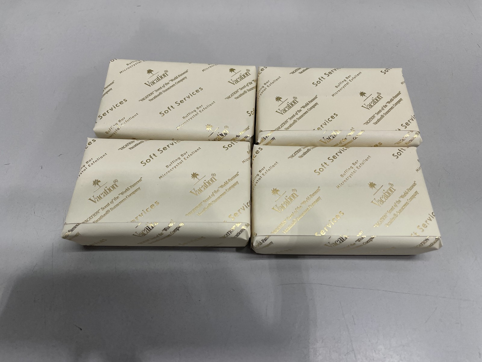 Lot Of 2 Vacation Buffing Bar Microcrystal Exfoliant Body Bar Duo, 7.5oz