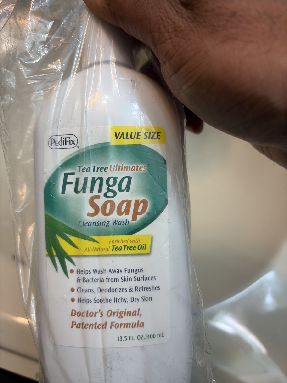 PediFix Funga Soap Cleansing Wash Enriched With Tea Tree Oil Anti-Fungal 13.5 oz