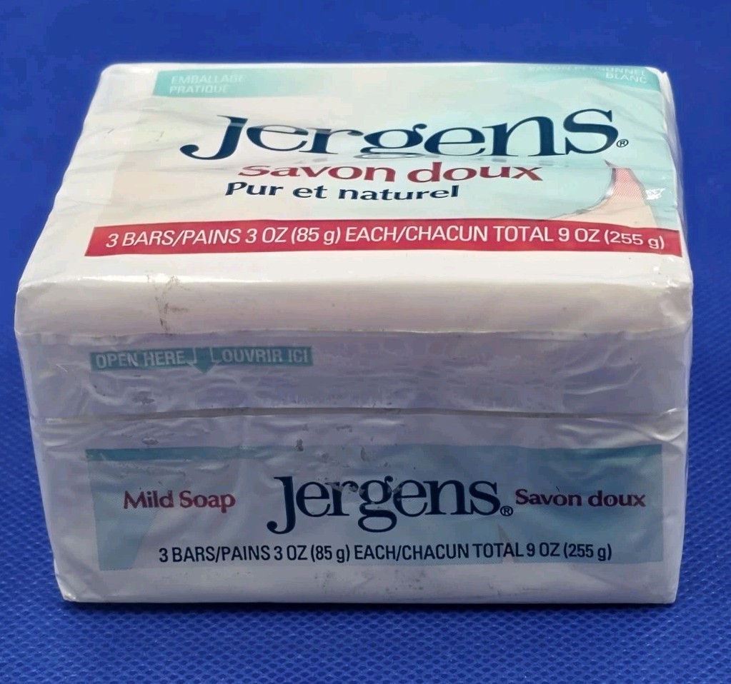 NEW Jergens Mild Soap Pure & Natural Bars – 3 Bars – 3oz Each (9oz total)