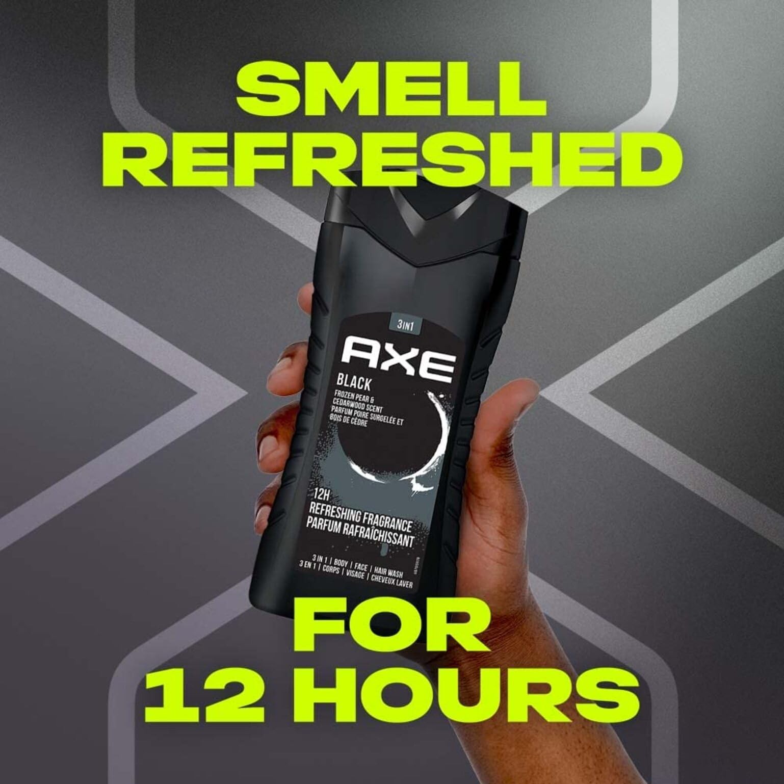 AXE Black- Frozen Pear & Cedarwood Scent 3 in 1 Body 8.4 Fl Oz (Pack of 1)