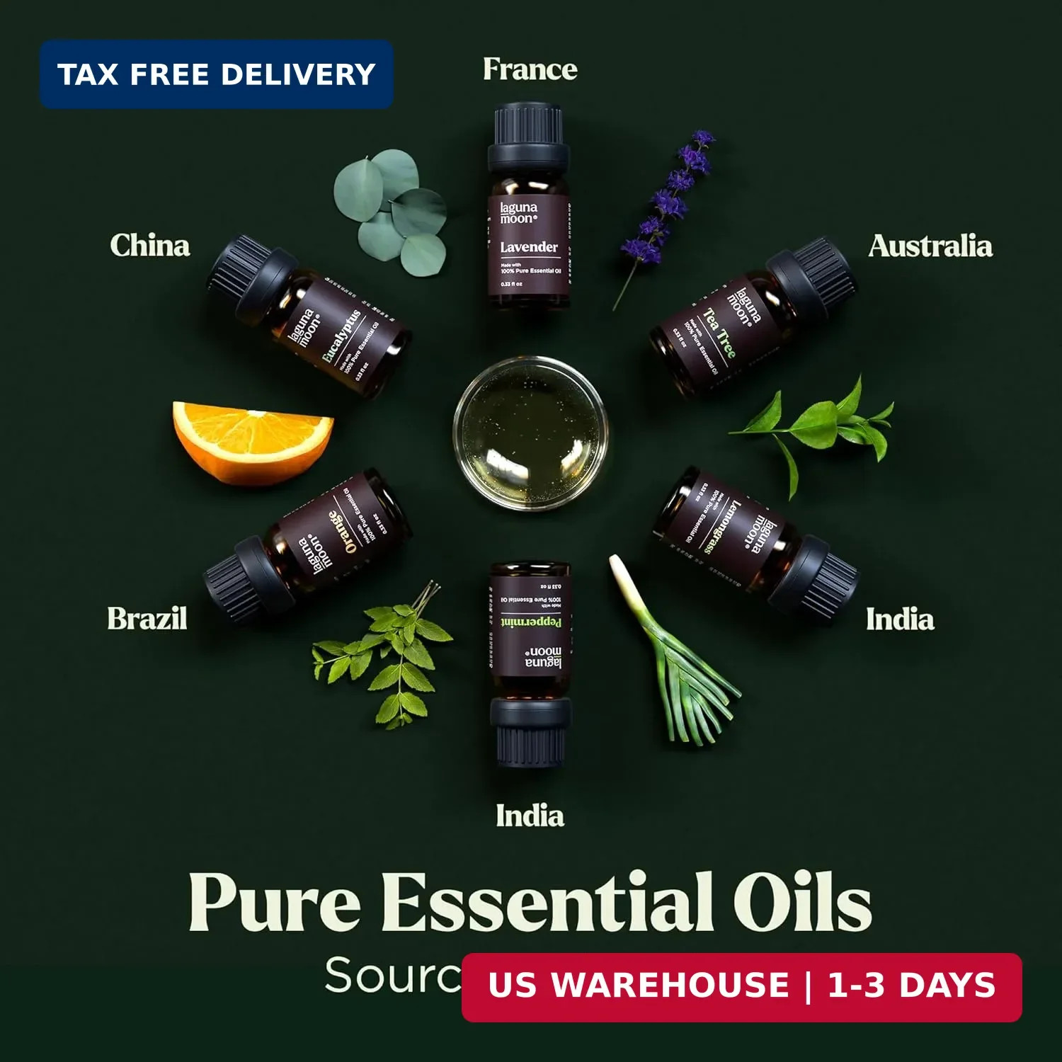 Essential Oils Set 6x10ml Aromatherapy for Diffuser Gift