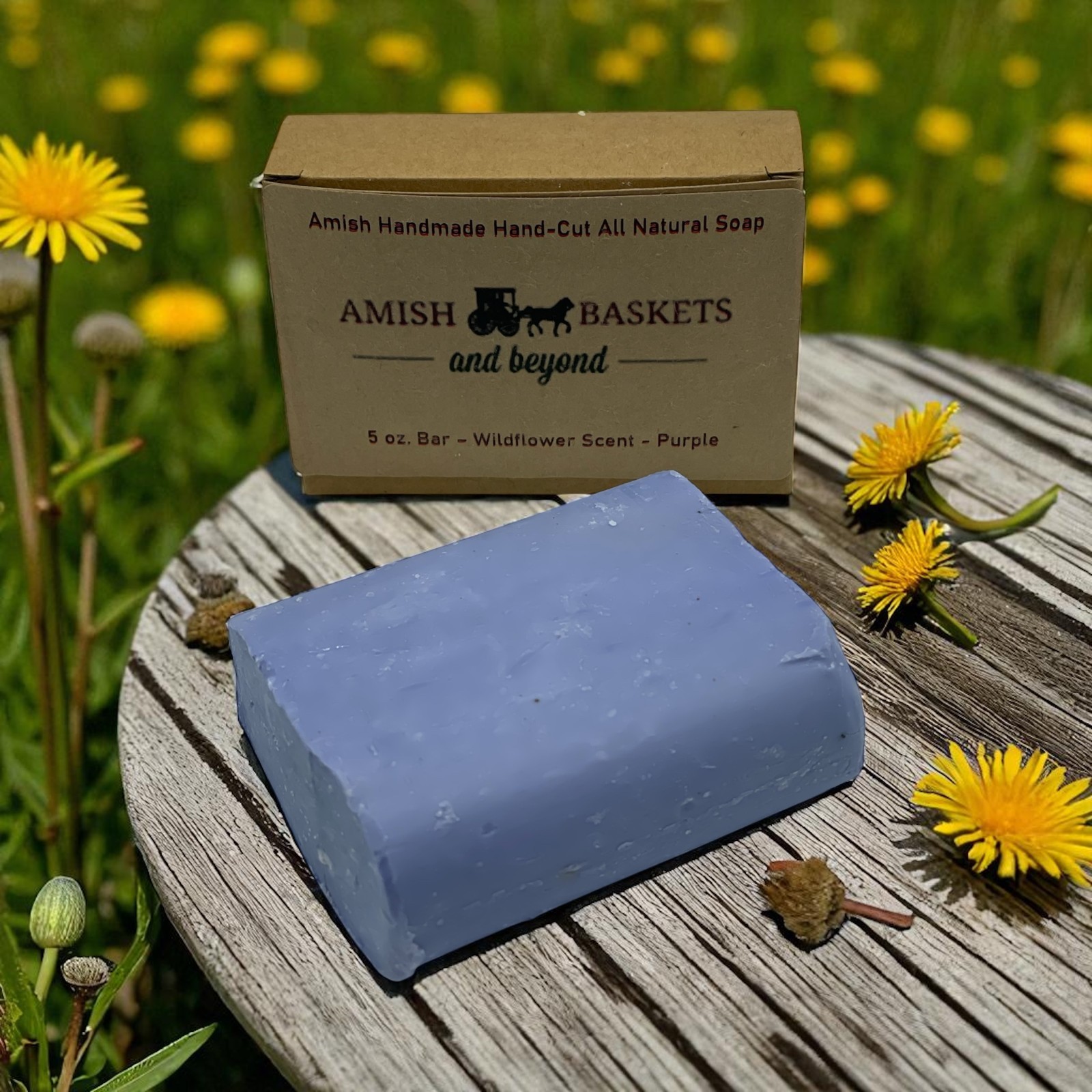 Amish Handmade Hand-Cut All-Natural Bar Soap – 5 oz – Bar