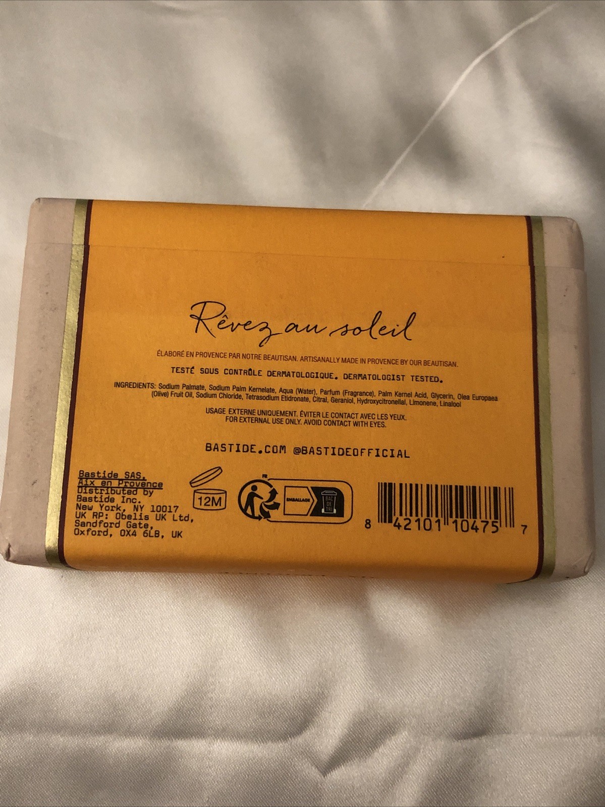 Bastide Artisinal Provence Soap Fleur D’Oranger Sealed 200g NEW