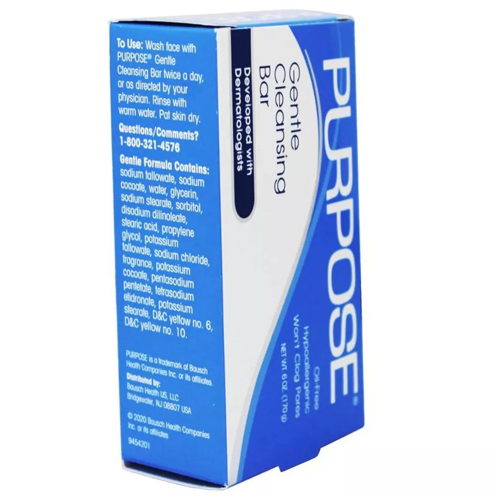 Purpose Gentle Cleansing Bar Soap Hypoallergenic Oil-Free 1 Ct 6 Oz Pack of 12