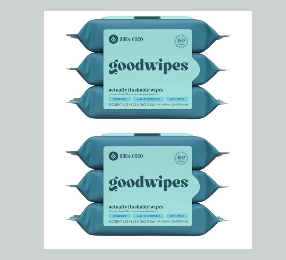 Goodwipes Flushable Biodegradable Wipes Shea Coco Botanicals 6 Pack New Sealed