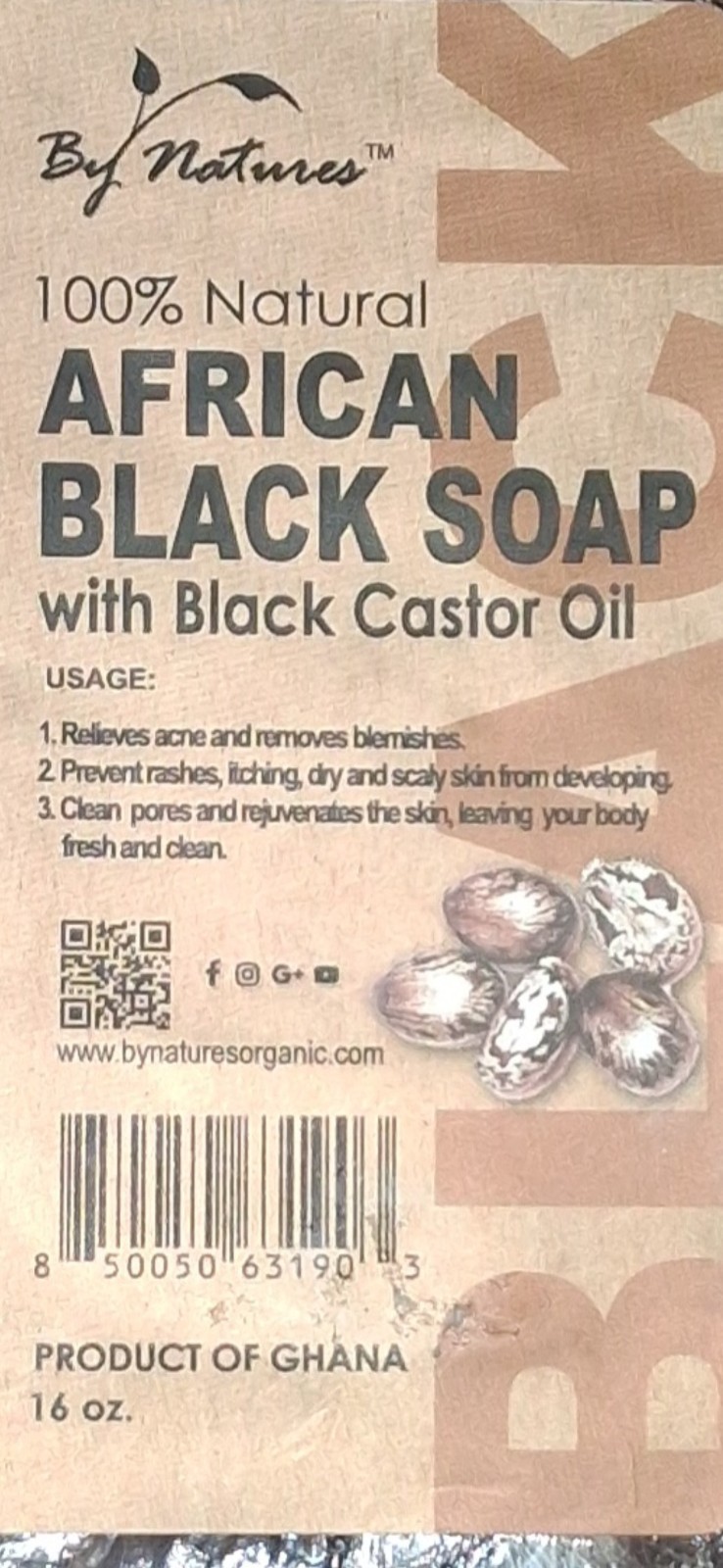 african black soap bar with black Castrol oil 16 oz producto of Ghana by natures