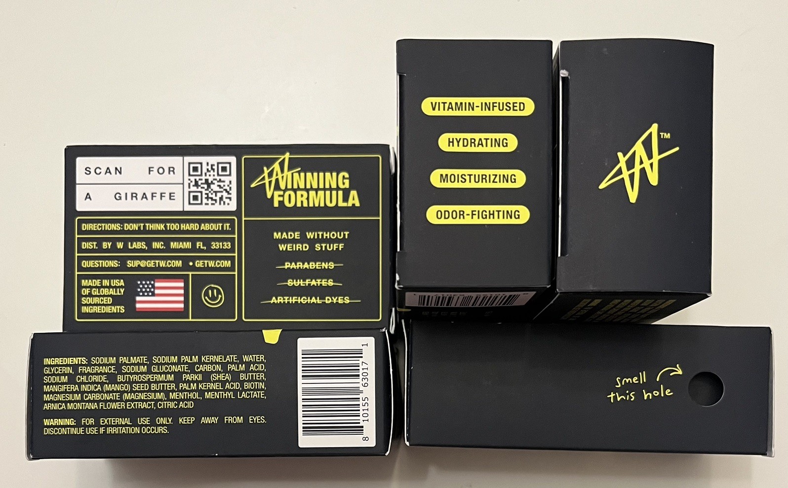 5 Bars: W by Jake Paul Hydrating Moisturizing Soap Bar Deep Woods, 5 oz each