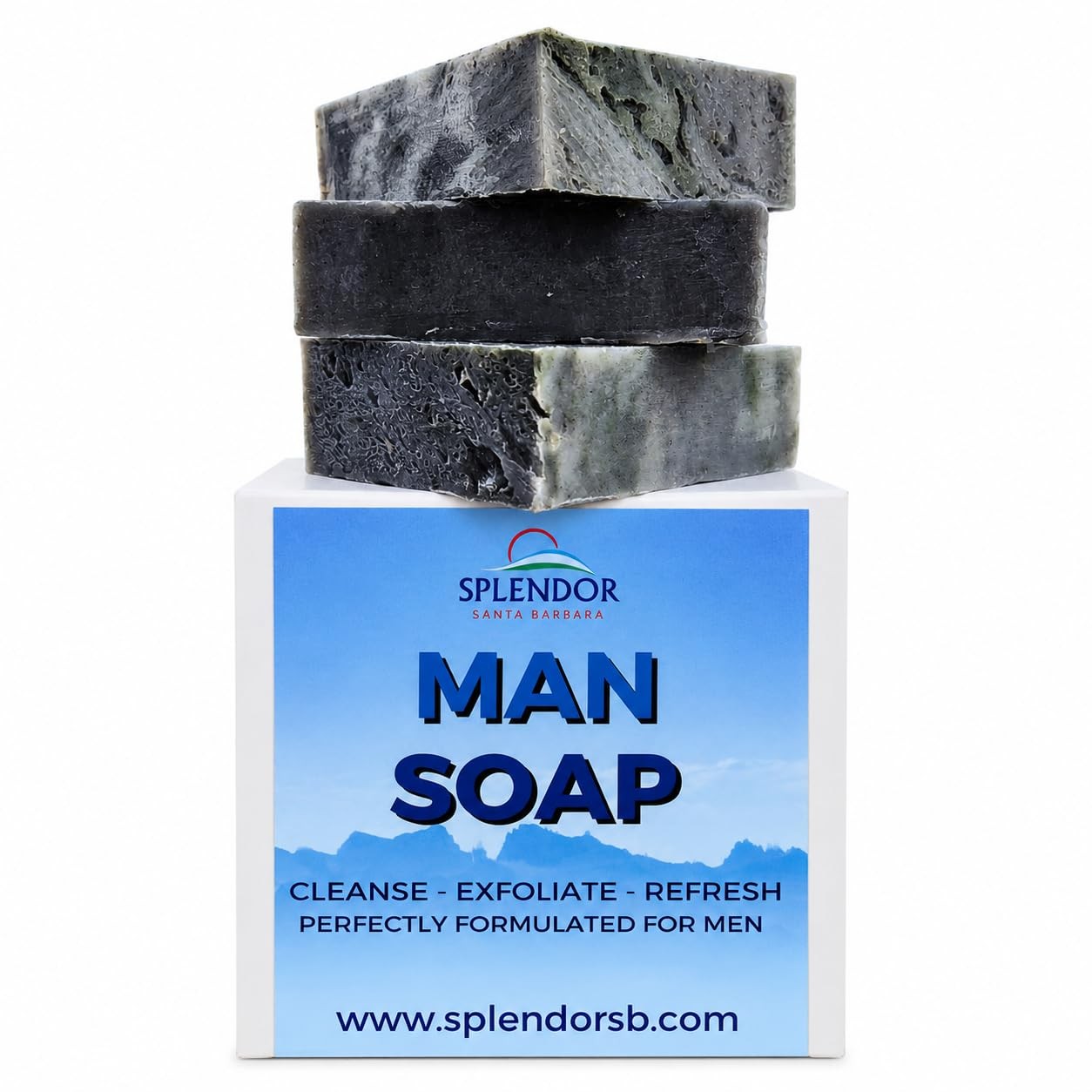 Splendor Natural Soap for Men (10.5 oz) – Handmade Cold-Process Bars with Oil…