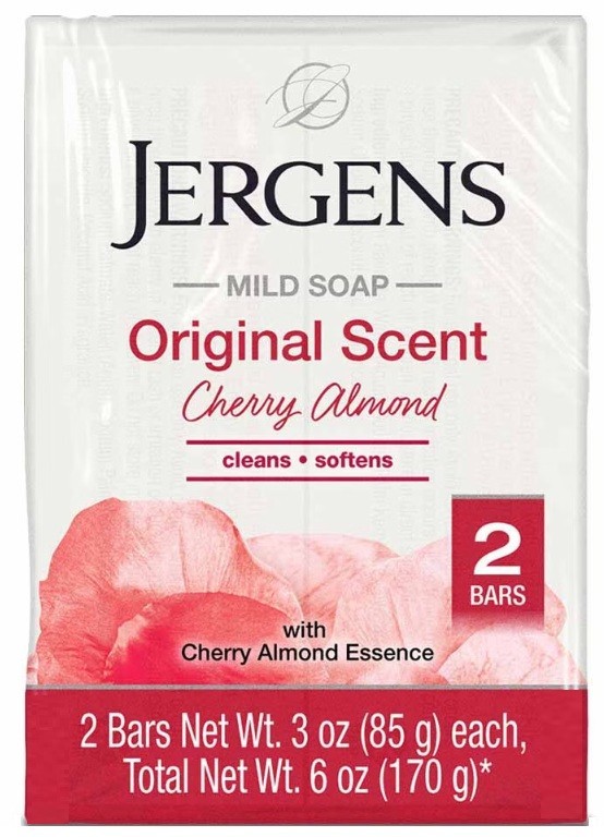 12 PACK- Jergens Mild Soap Original Cherry Almond Scent, 24 BARS – 3 Oz. (Each)