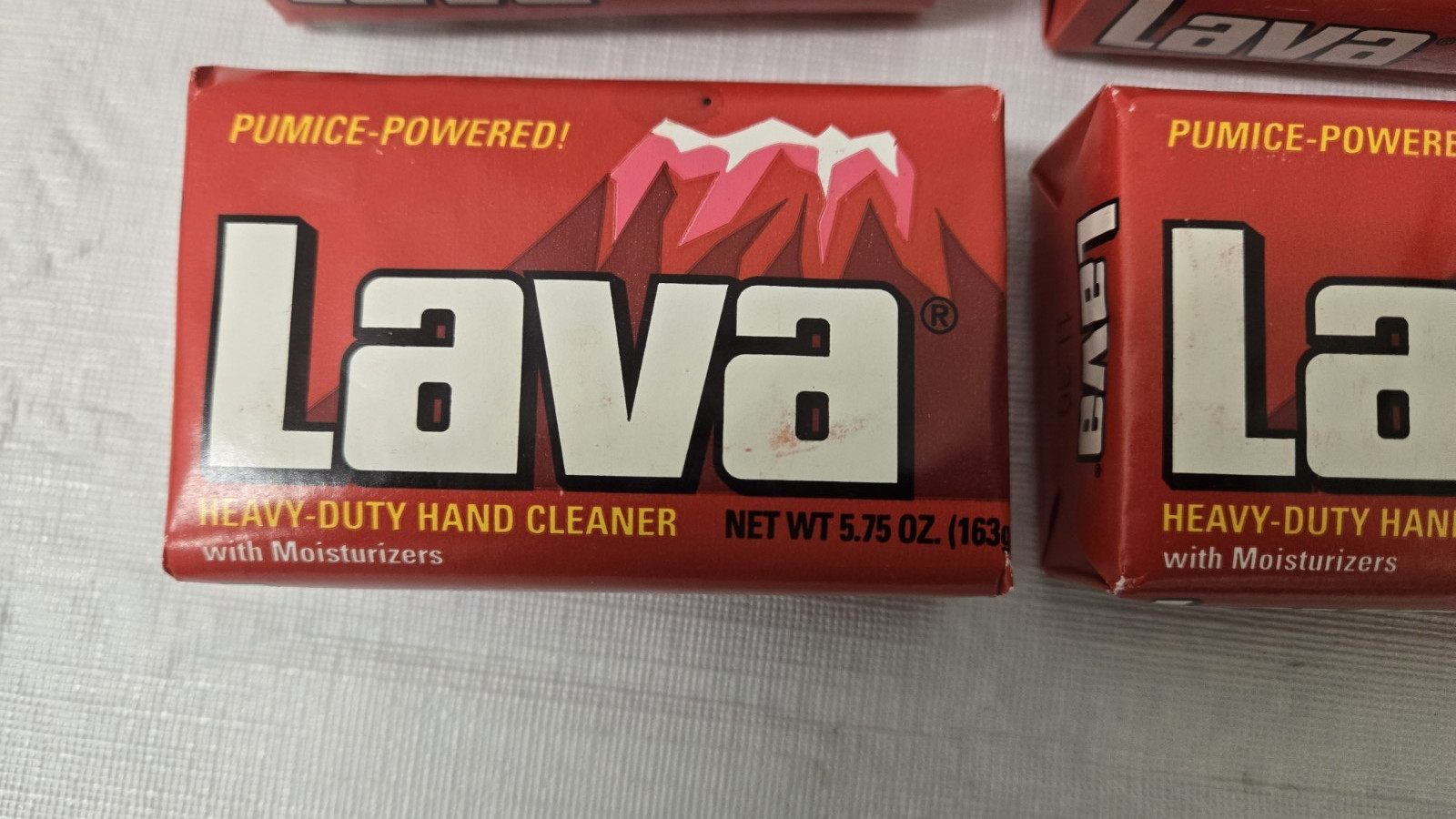 Lava Hand Soap Heavy Duty Cleaner Moisturizing Pumice 5.75oz 4 Bars