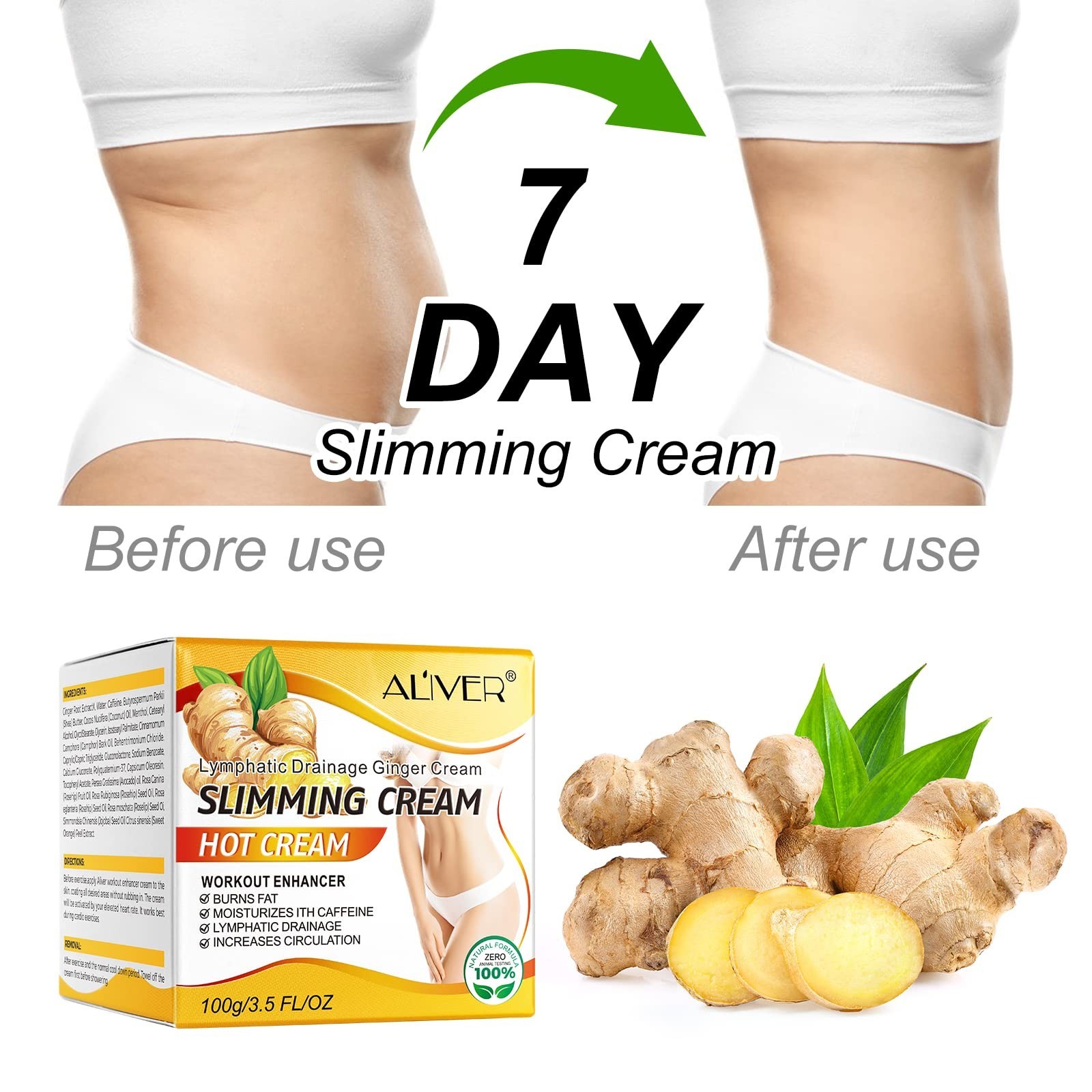 Ginger Slimming Cream – Hot Fat Burning Weight Loss Full Body Anti-Cellulite …