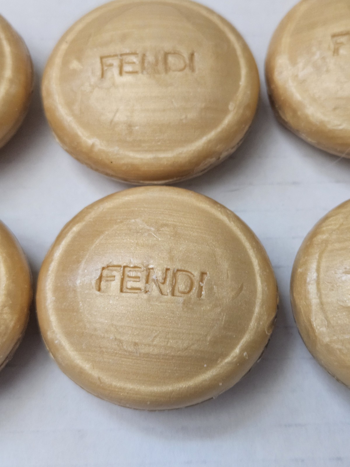 FENDI Set Of 6 Luxury Vintage Perfumed Soap Rounds – Rare 1 Oz Bars