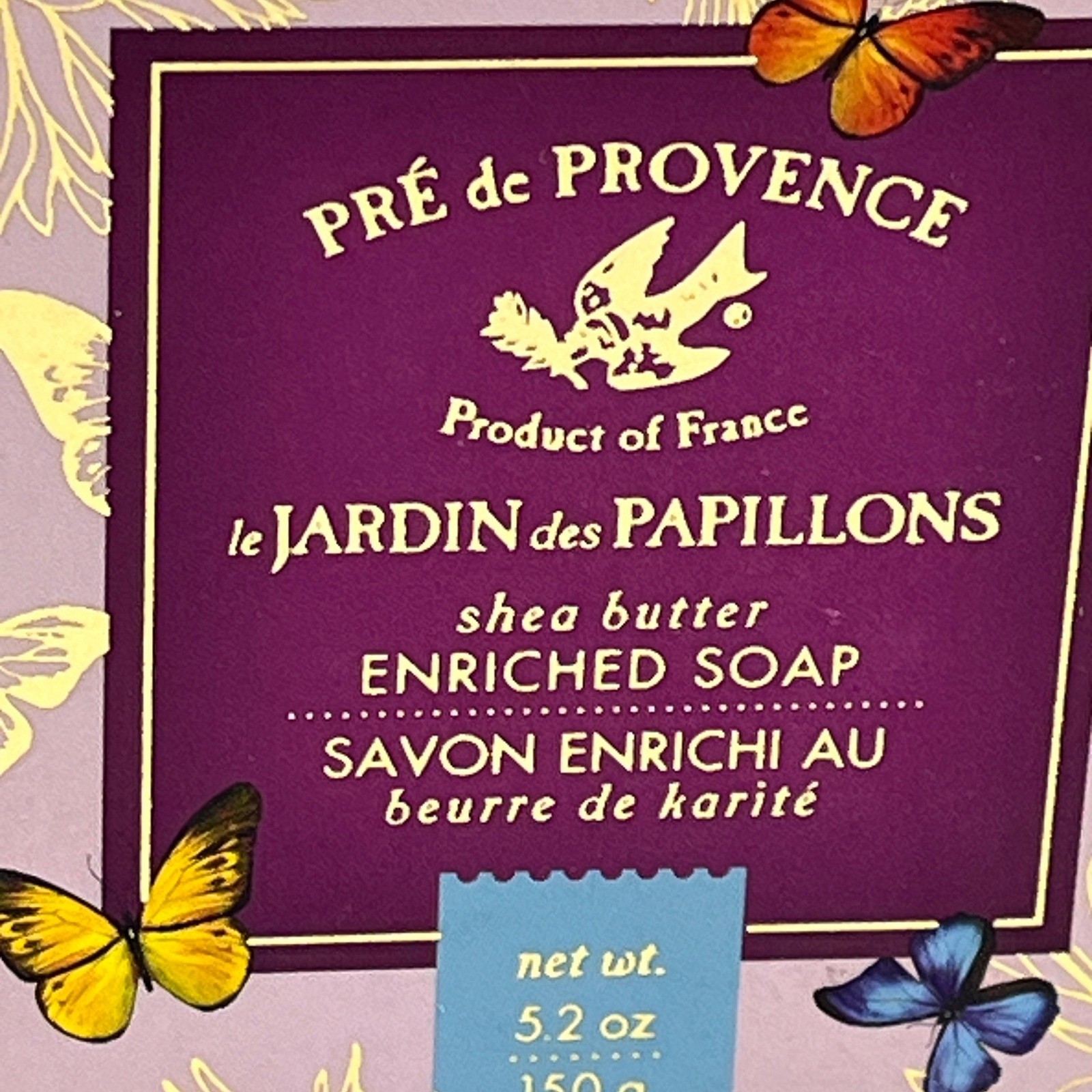 Pre de Provence Le Jardin des Papillons Shea Butter Enriched Soap 5.2 oz