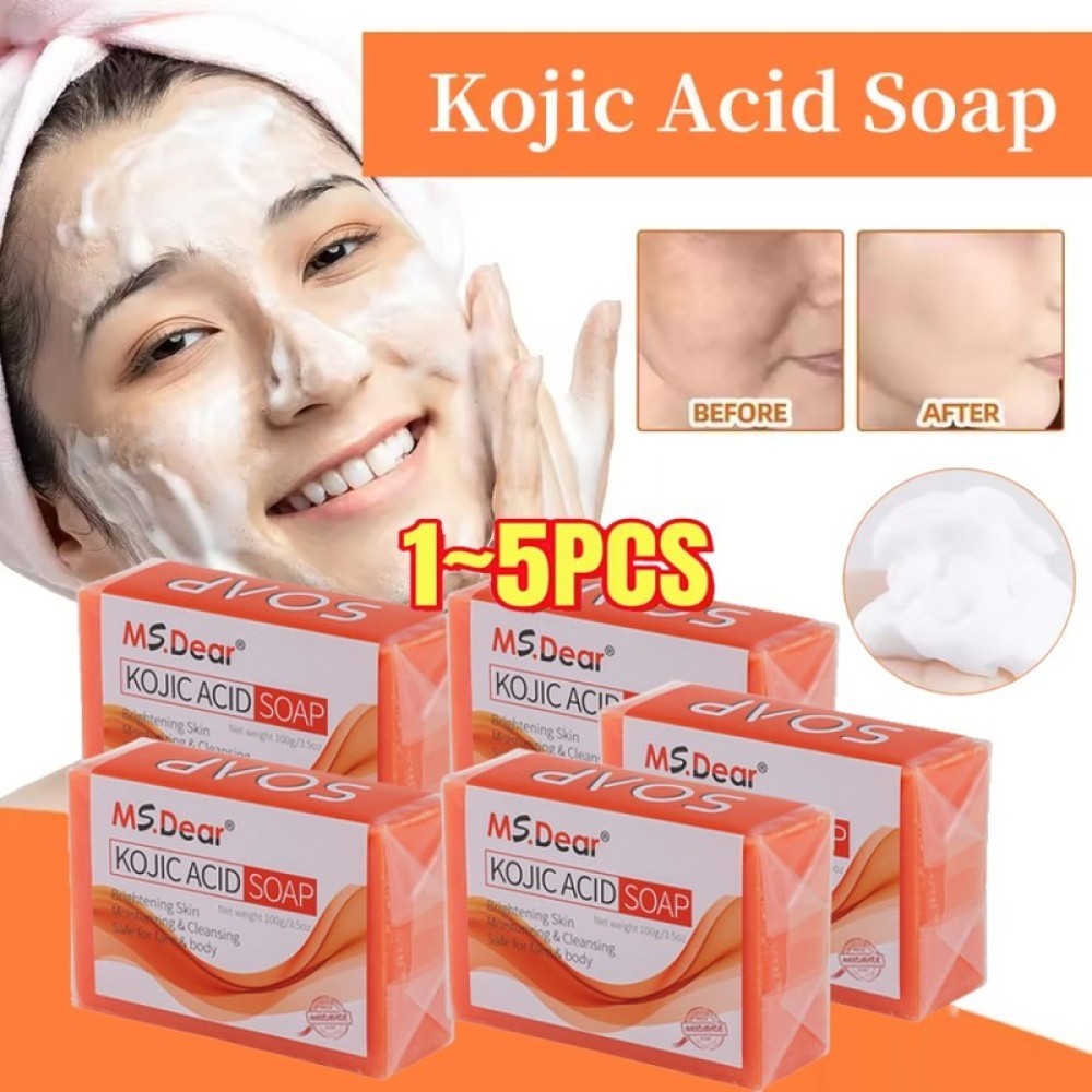 1-5X Kojic Acid Soap Dark Spot Whitening Turmeric Skin Bleaching Lightening 100G