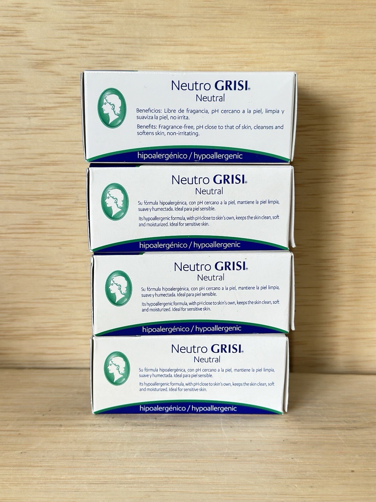 4-Grisi Neutro Bar Soap. Neutral pH Skin Cleanser. Hypoallergenic Formula. 3.5oz