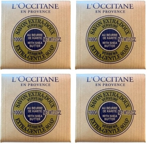 L’Occitane Shea Butter Extra Gentle Verbena Soaps – 100gm/3.5 oz – Set of 4