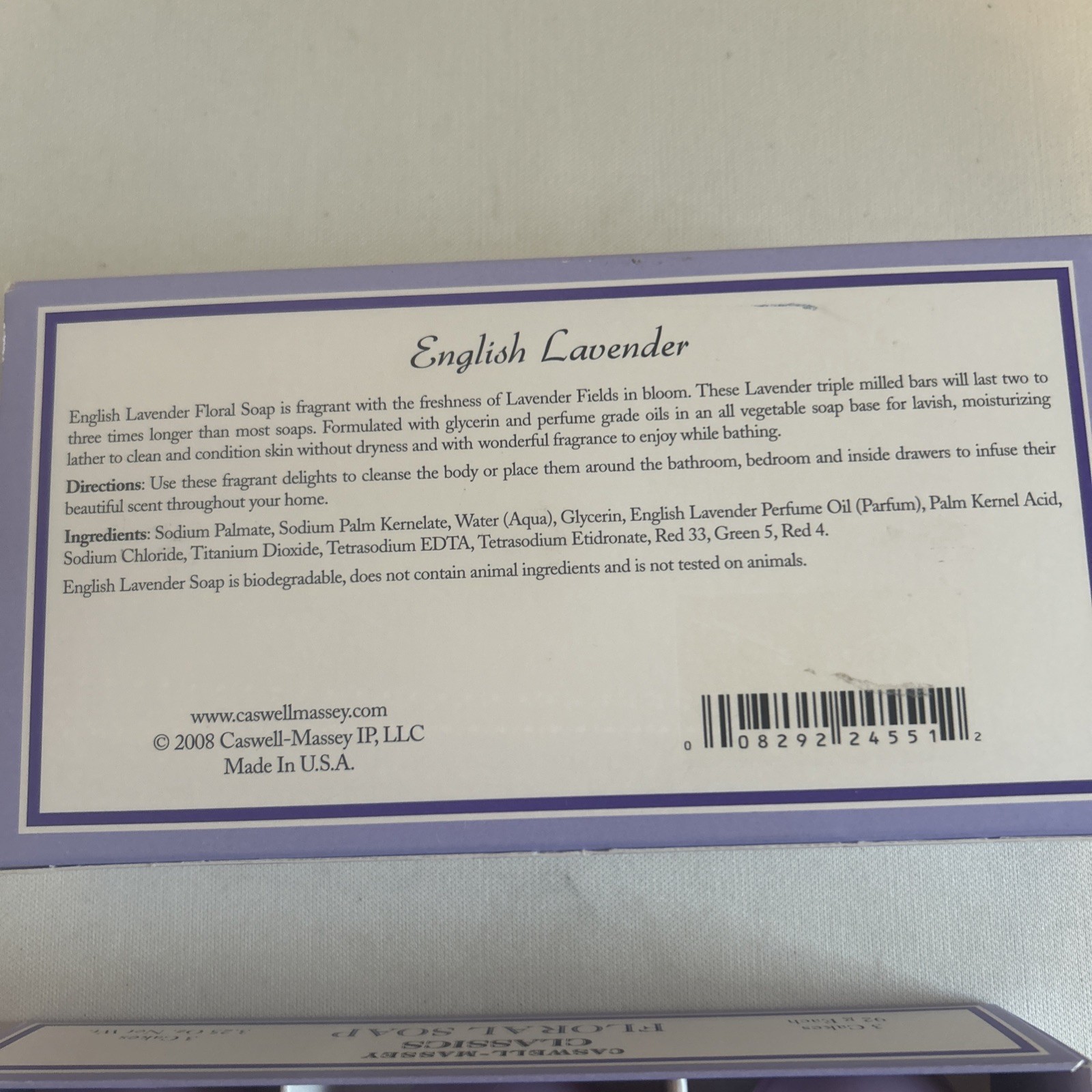 Caswell-Massey Classics English Lavender Floral Soap Set