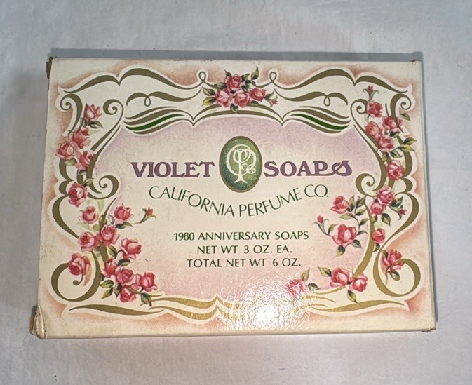 Vintage AVON 1980 Anniversary California Perfume Co. Violet Soaps NIB NOS
