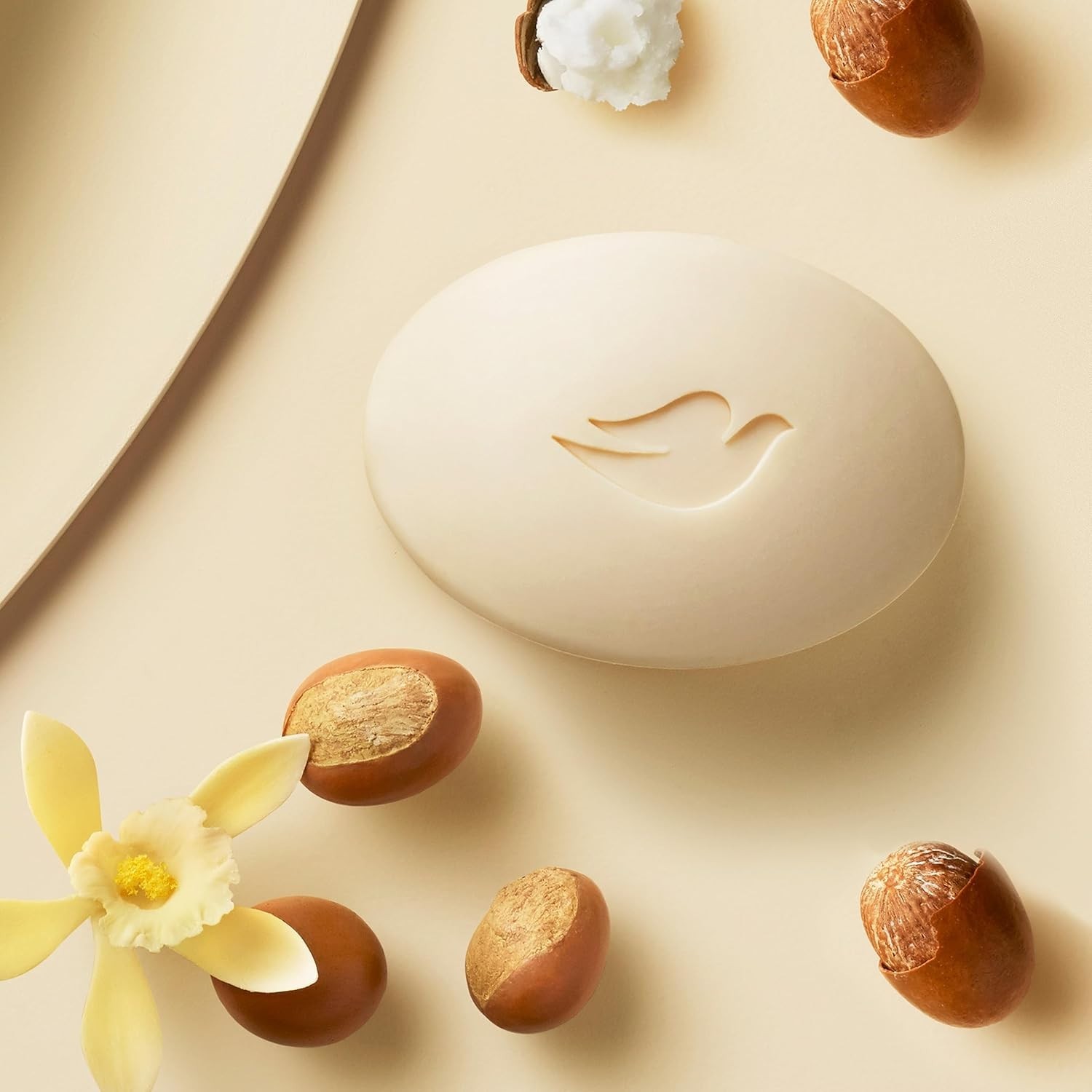 Dove Beauty Bar Soap Shea Butter 4 Count for Nourished, Radiant Skin, Enriche…