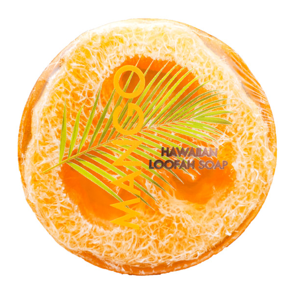 Maui Soap Co Loofah Soap – Mango with Sea Salt & Kukui Oil