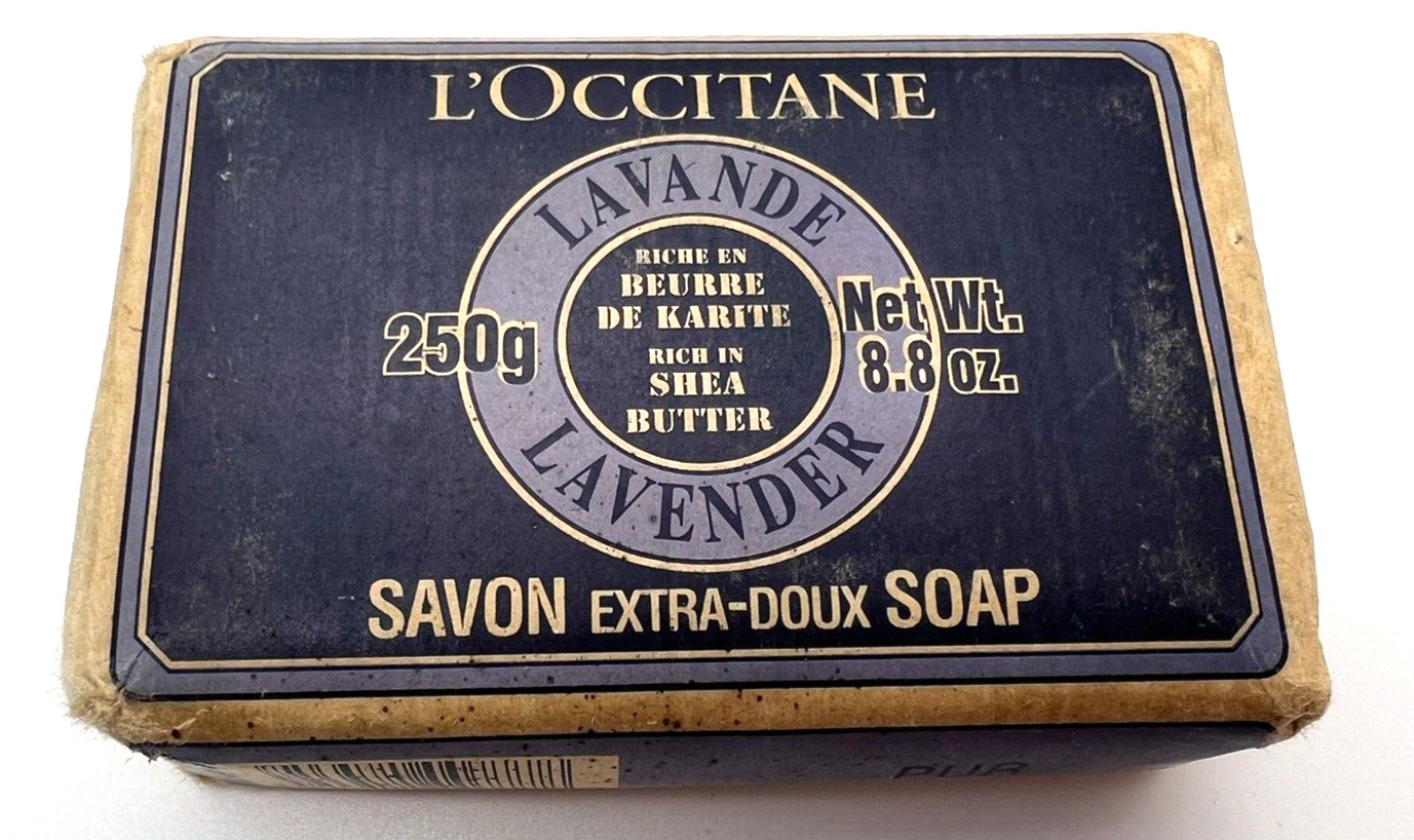 L’Occitane Lavender Shea Butter 8.8 oz Bar Soap Pure Vegetable France – Sealed
