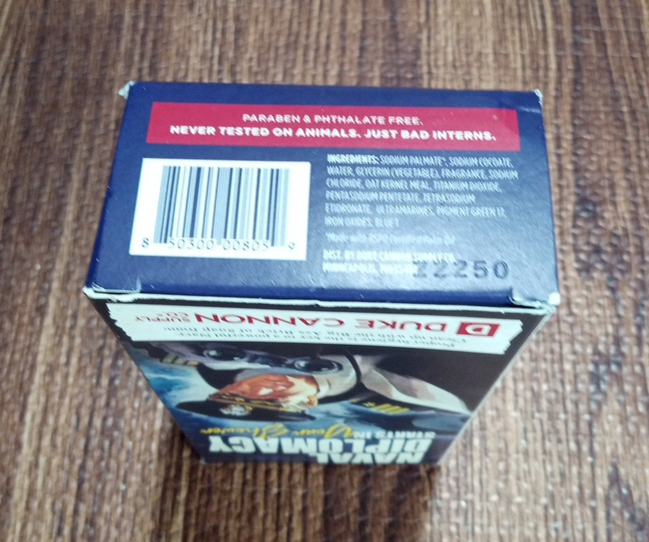 Duke Cannon Supply Co. Soap Naval Diplomacy Starts In Your Shower NIOB