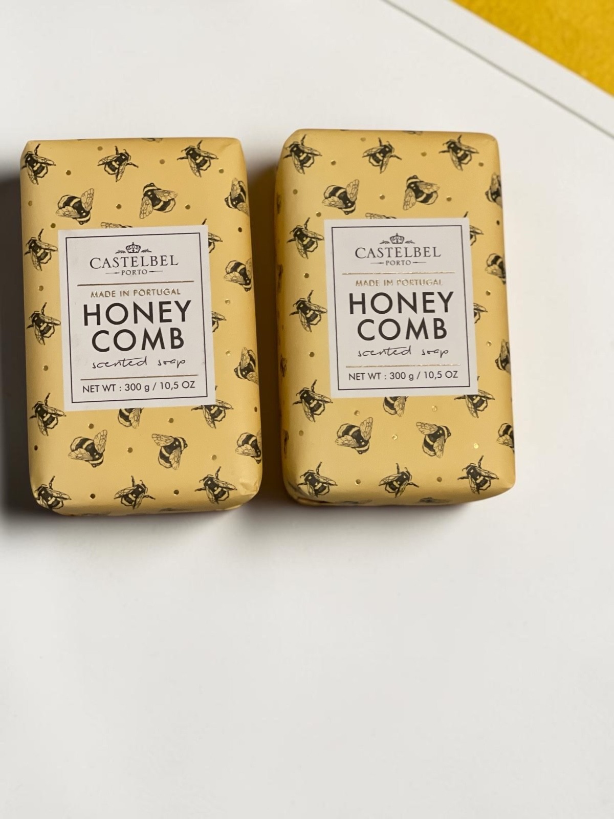 Castelbel Porto Honeycomb Soap Set 2 Large Bars 10.5 oz Each Luxury Bath Soap