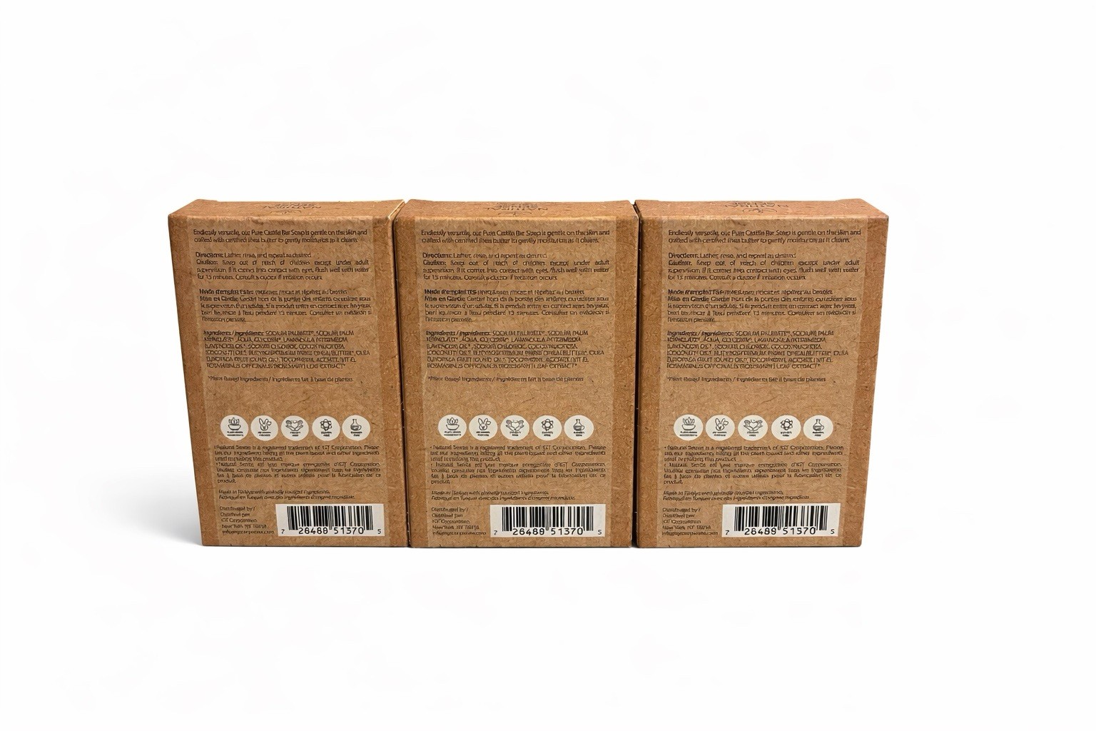 Natural Sense Castile Soap Lavender 3-Pack 6 oz Sulfate-Free Plant-Based