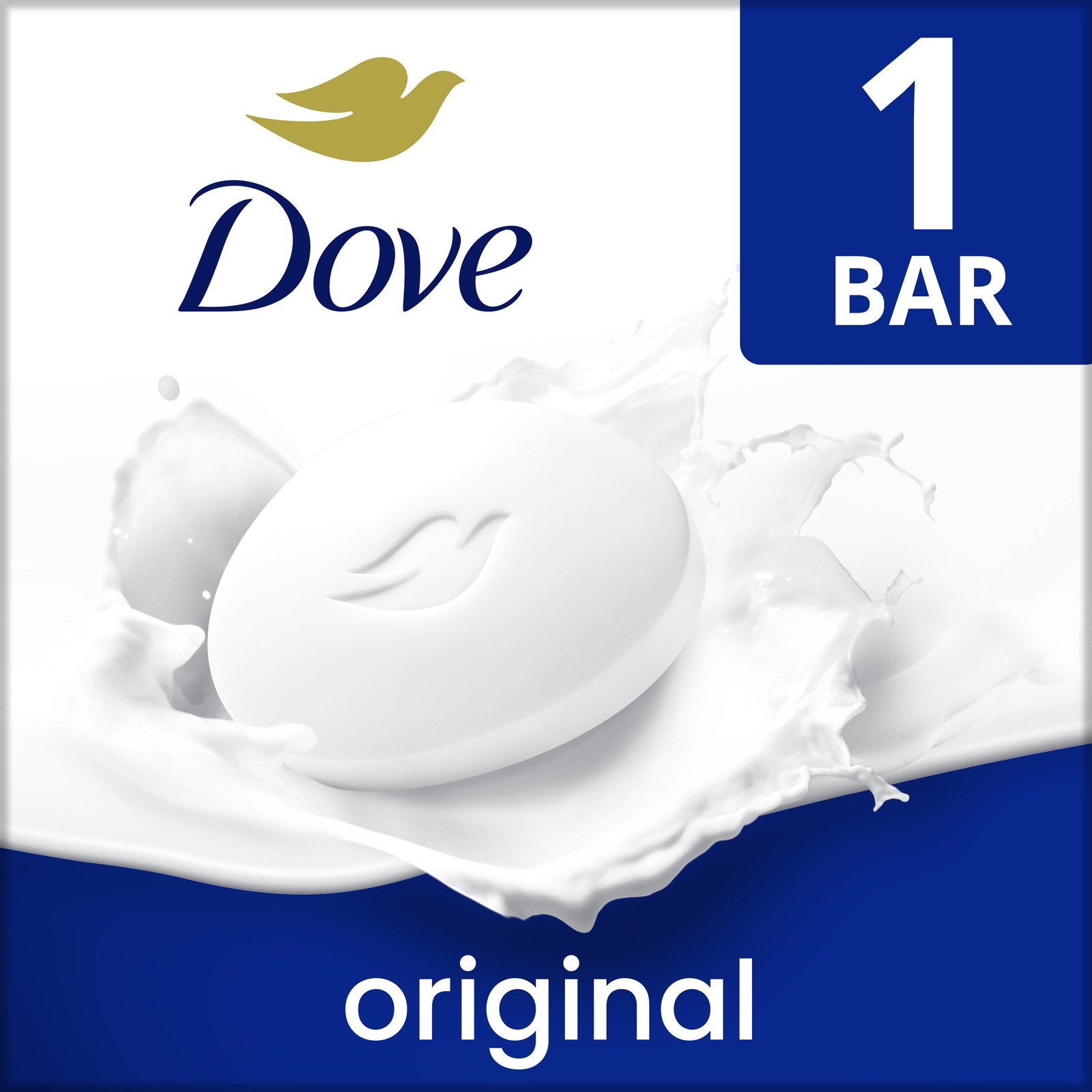 Dove Beauty Bar Original Gentle Skin Cleanser More Moisturizing than Bar Soap, 3