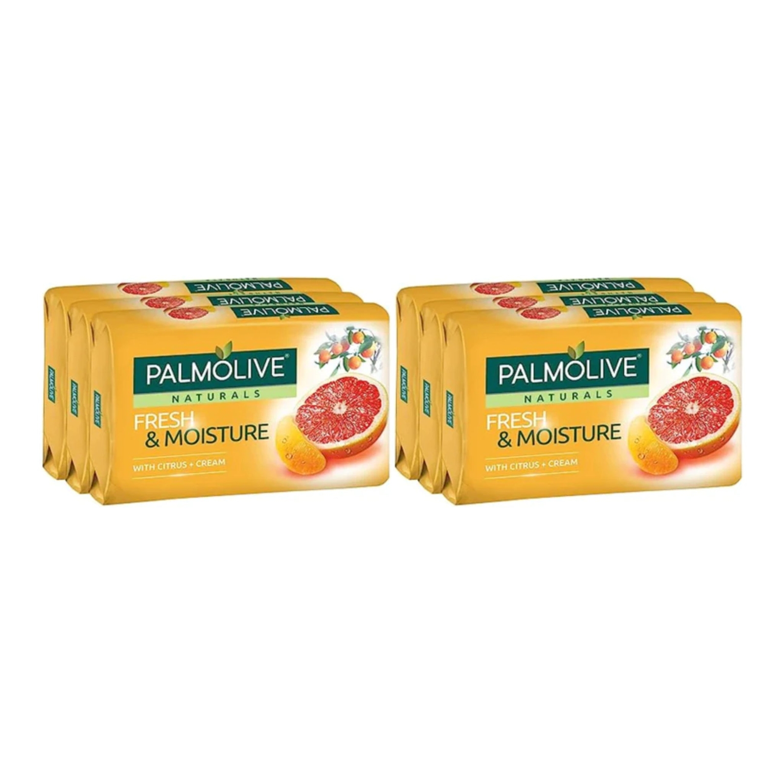 Palmolive Fresh & Moisture Citrus & Cream Soap, 6 Bars x 80g Each