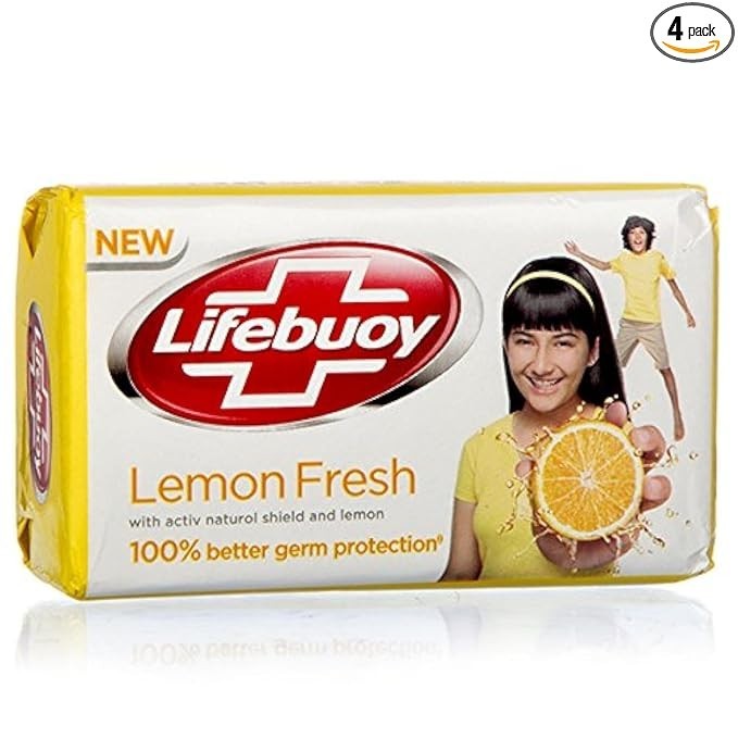 Lifebuoy Lemon Fresh Soap 4x125g Refreshing Germ Protection Free Shipping