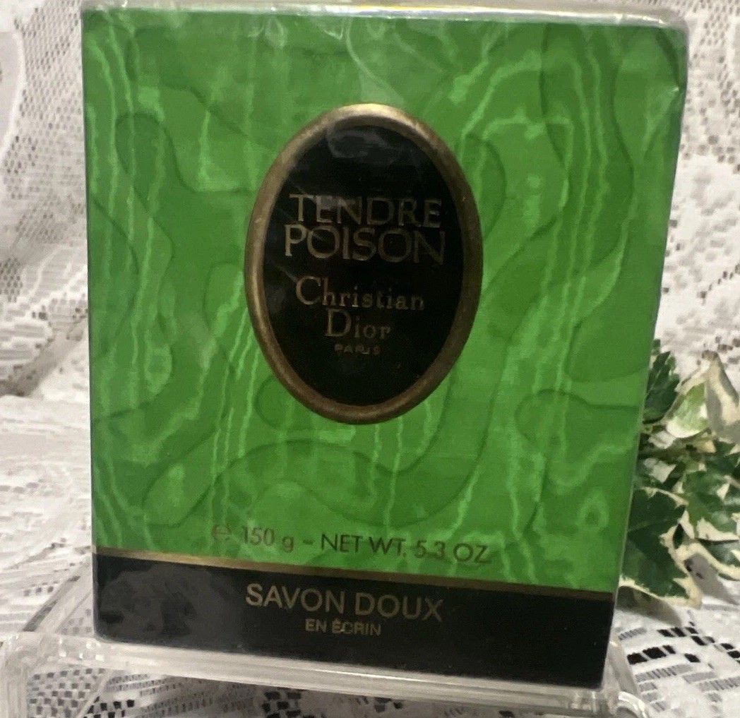 TENDRE POISON ~ Christian Dior Perfumed Soap in Dish 5.3oz NEW SEALED BOX ~ Rare
