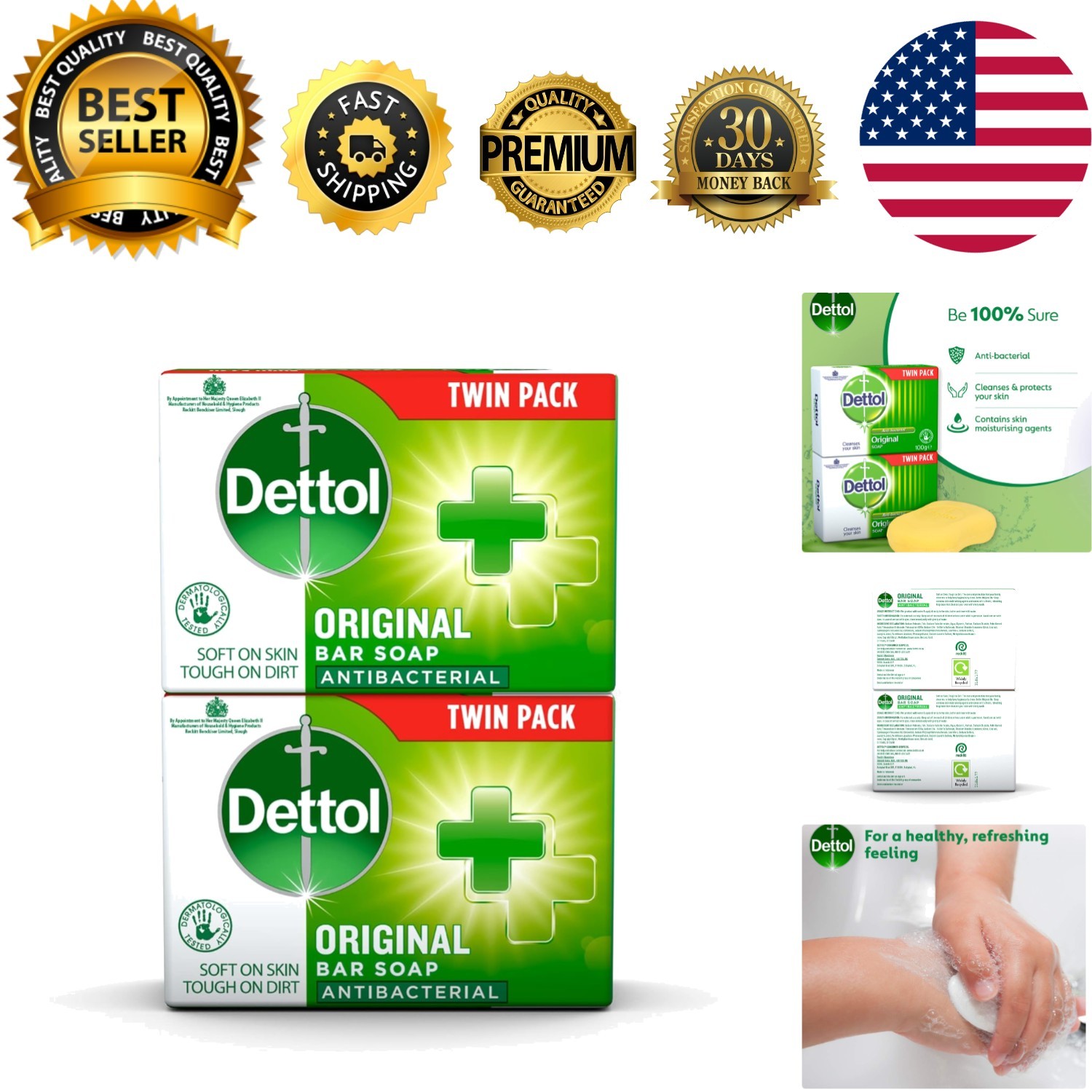 100g Bar Soap Twin Pack – Gentle, Moisturizing, and Bacteria-Fighting