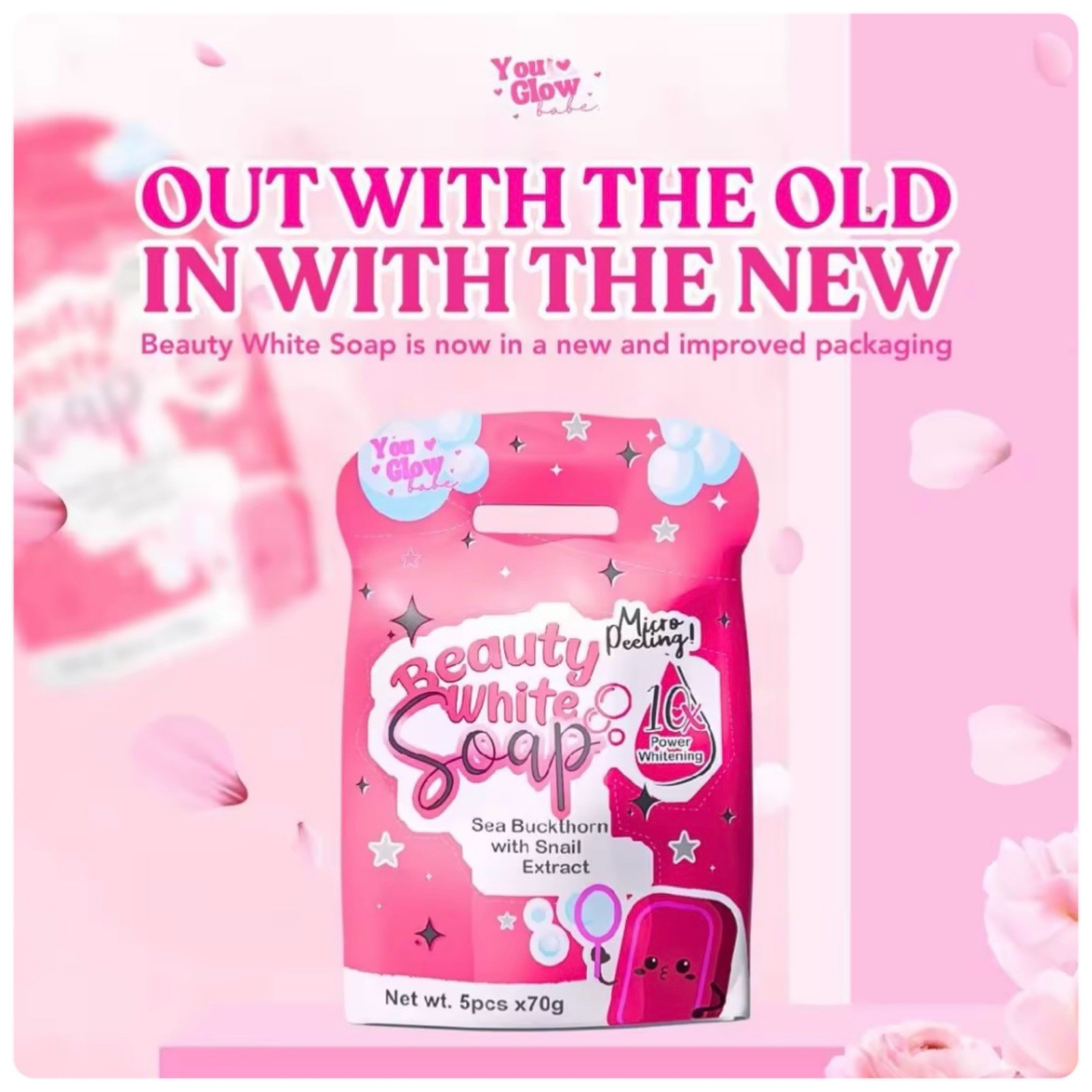 Beauty White Soap by You Glow Babe, 5 Bars x 70g