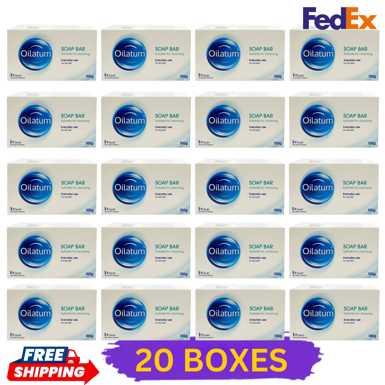 OILATUM Bar SOAP For Dry Skin 100g Gently Cleanses Moisturizes ( 20 Boxes )