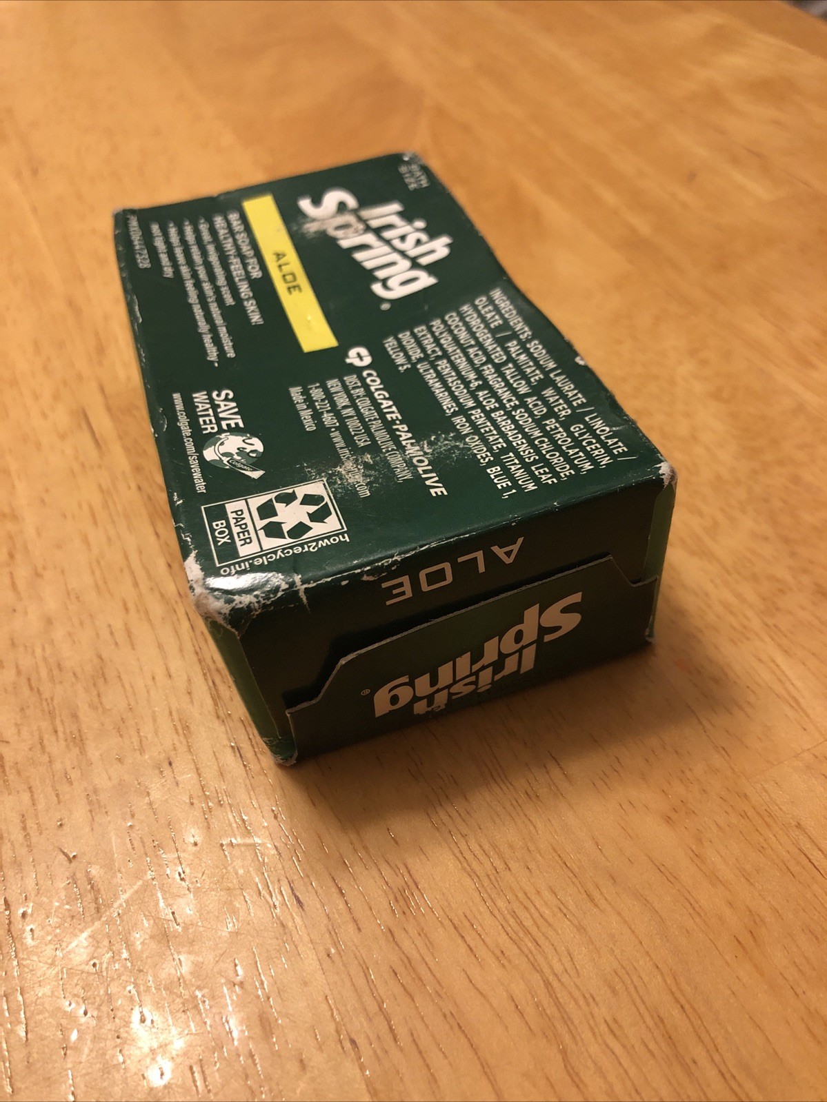 Irish Spring Aloe Deodorant Soap – 3.7 oz New NIB *Box Has Been Scrunched* Qty 1