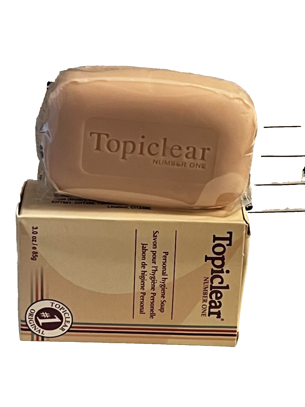 Topiclear Number One Soap 3.0 oz ( 3 Pack) Original Free Shipping