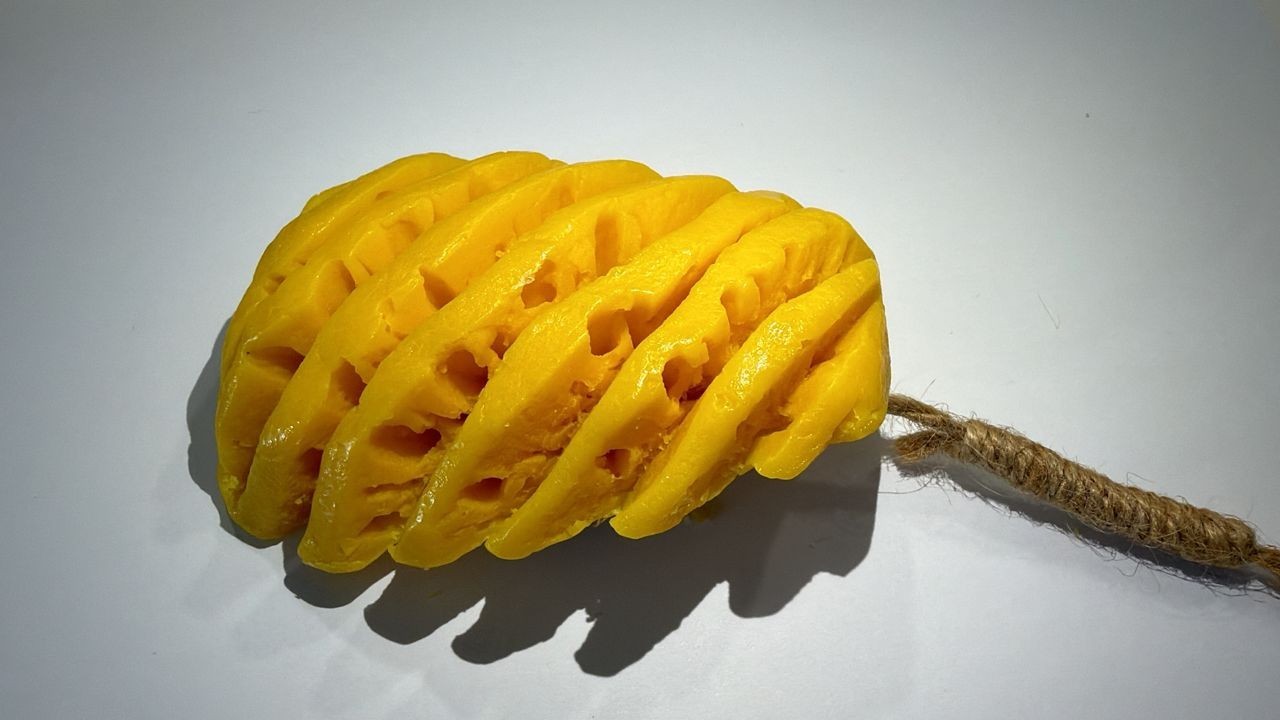 Traditional handmade natural spa soap fruit shape -lemon and pineapple ( 1 set)