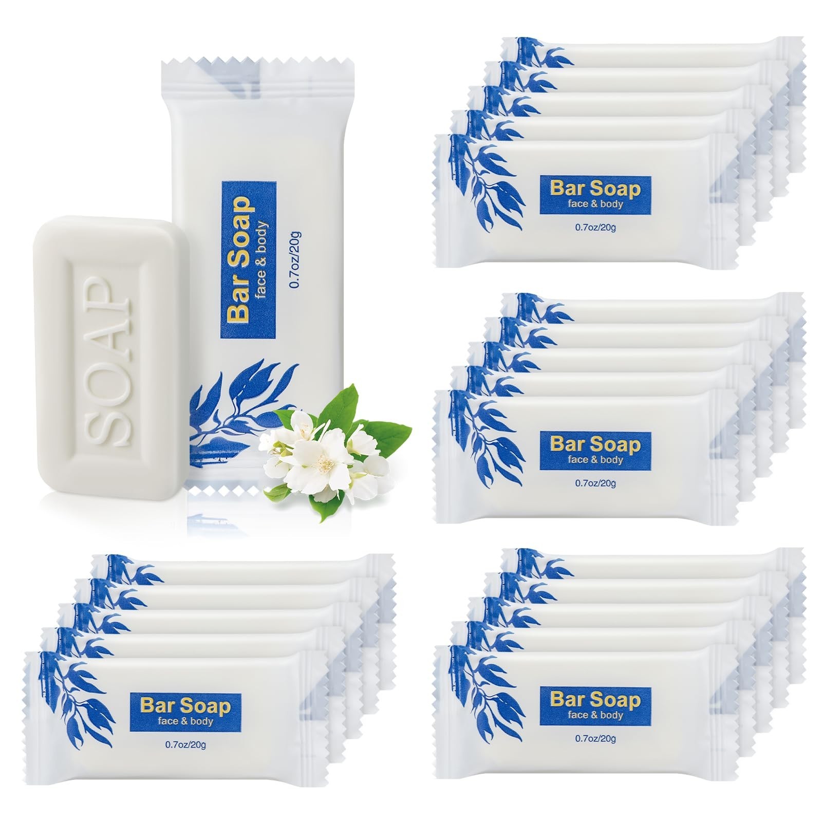 Mini Soap Bars Bulk Individually Wrapped Bulk Bar Soap 0.7oz Travel Soap Smal…