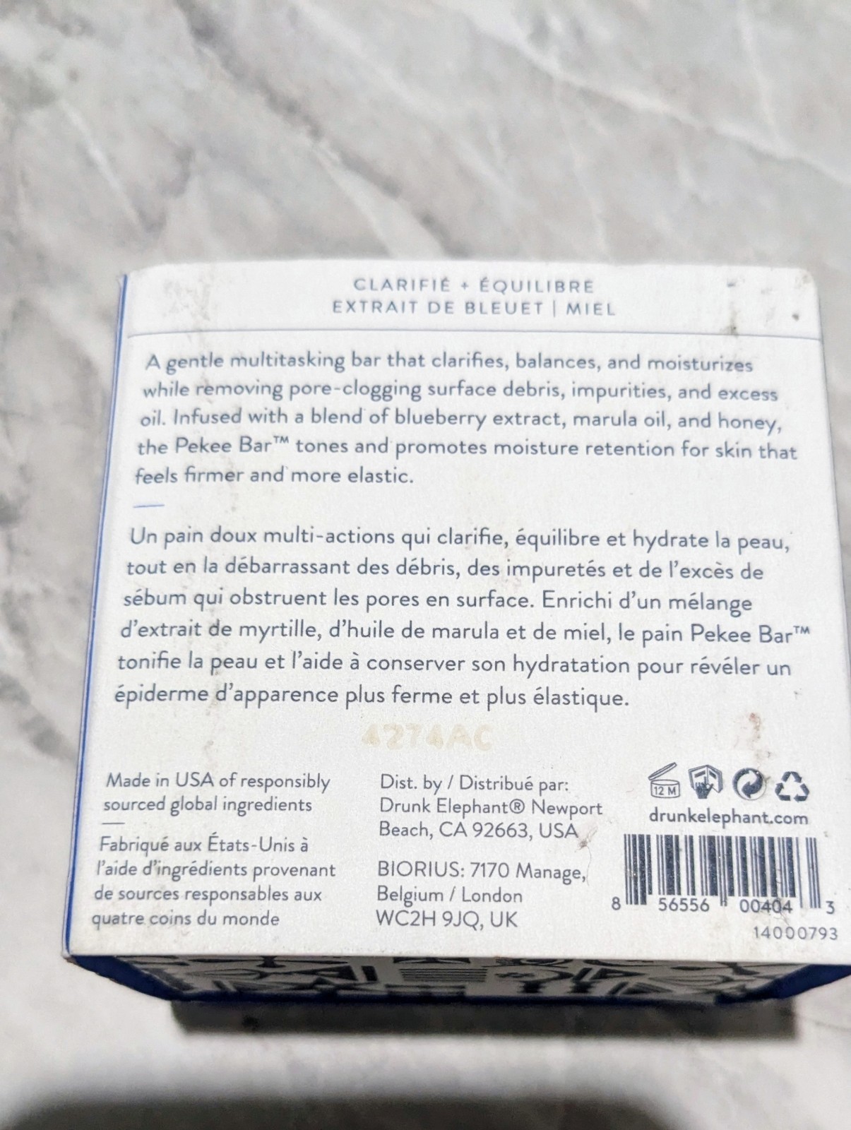 Drunk Elephant Pekee Bar – Multi-Tasking Face Wash and Moisturizing Bar Clean