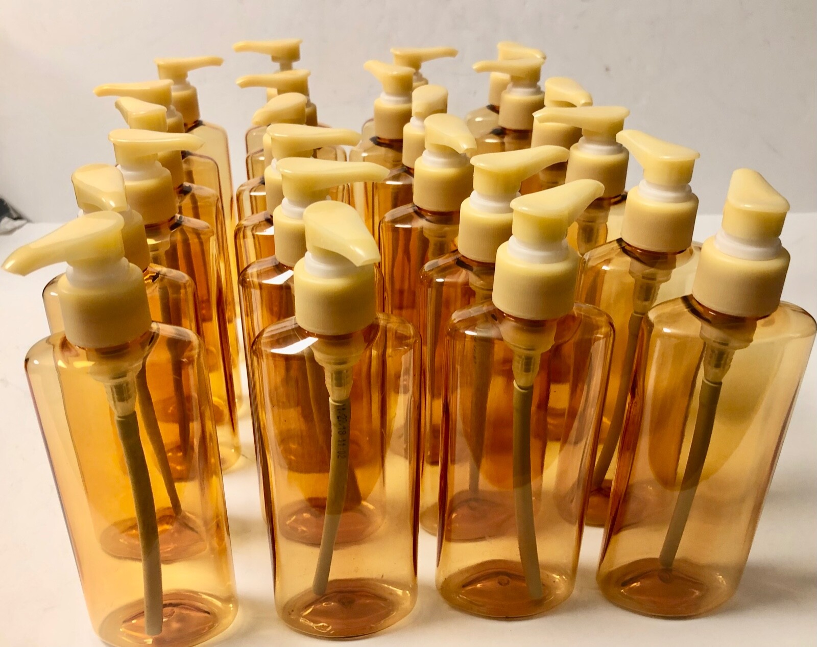 8 oz PET Plastic 24/410 Amber Cosmo Oval Bottle 3 to 24 Bottles