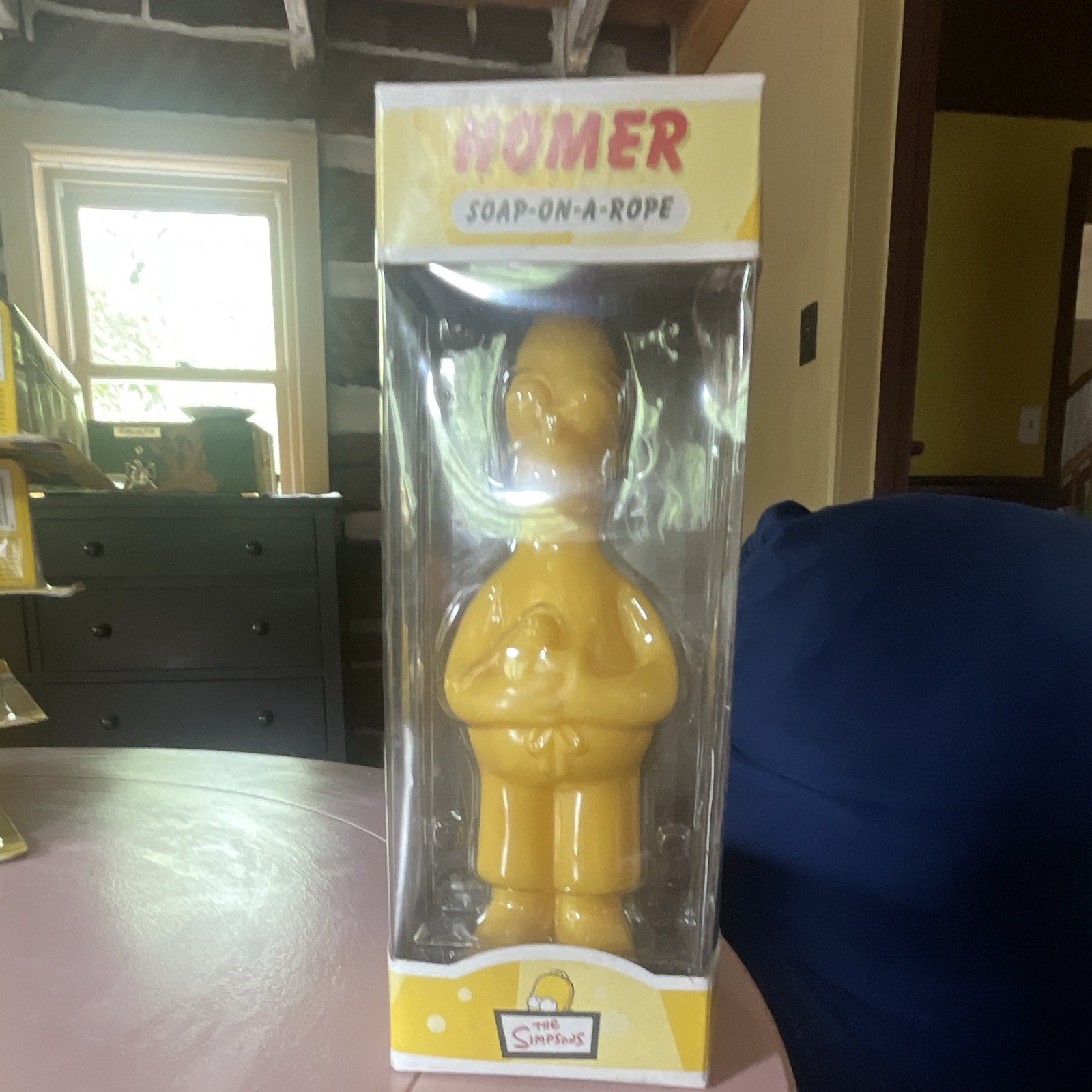 Bubbletown The Simpsons Homer Soap-on-a-Rope Body Bar Soap, Yellow Men NEW