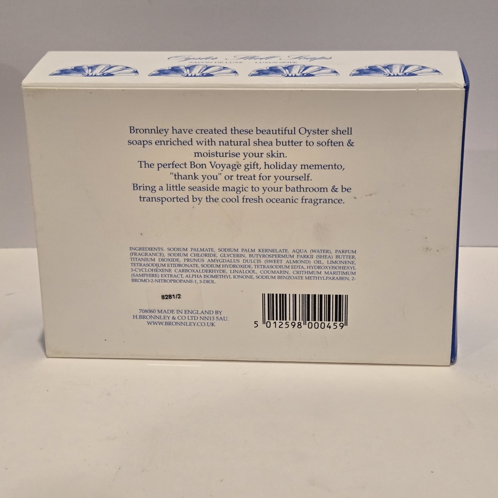 Bronnley Oystet Shell Soaps 2×2.8oz Natural Shea Butter Enriched