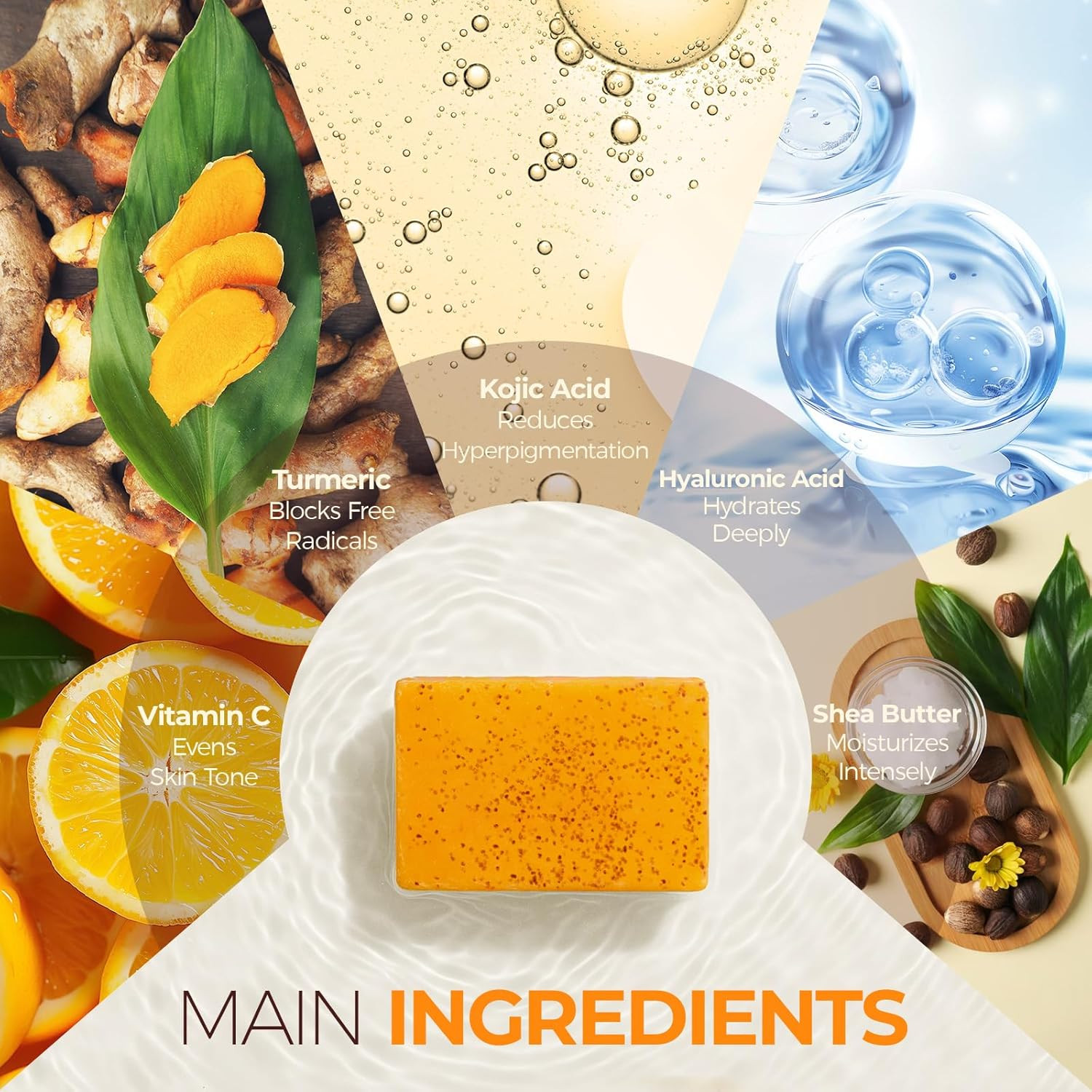 Turmeric Kojic Acid Soap: Dark Spot Soap for Face Body – Home Travel Use Skin Cl