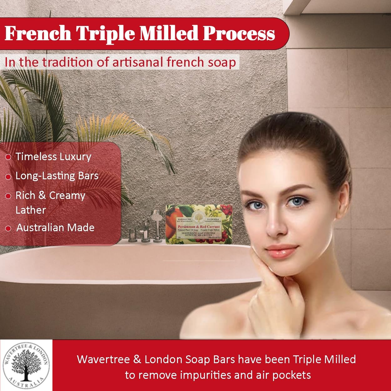 Natural Moisturizing Triple Milled Soap Bars 7 oz Shea Butter Enriched 2 Pcs for